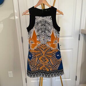 Abstract Print Mini Dress (Size 2)